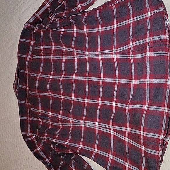Deluth Trading Plaid Quality Red Gray White Womens Size Large Flannel - Picture 4 of 7